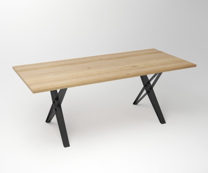 Eiken Tafel 3 cm Tafelblad | 245 X Deluxe Frame - Teakea.nl