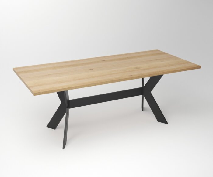 Eiken Tafel 3 cm Tafelblad | Rex Long Exclusive Frame