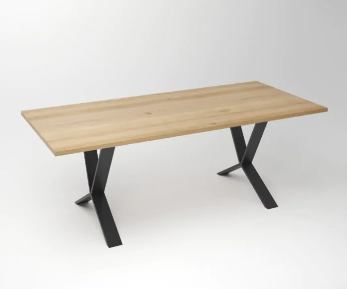 Eiken Tafel 3 cm Tafelblad | X Special Frame - Teakea.nl