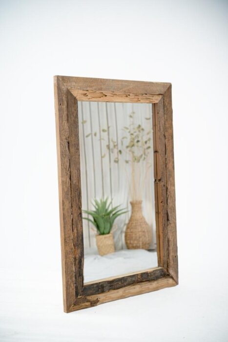Spiegel Houten Frame Teak Rustiek 120 x 80 