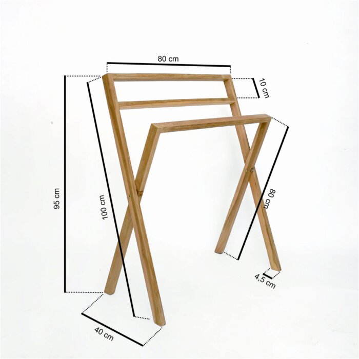 Cross - Teakhouten Handdoekenrek - TK-WR-CROSS