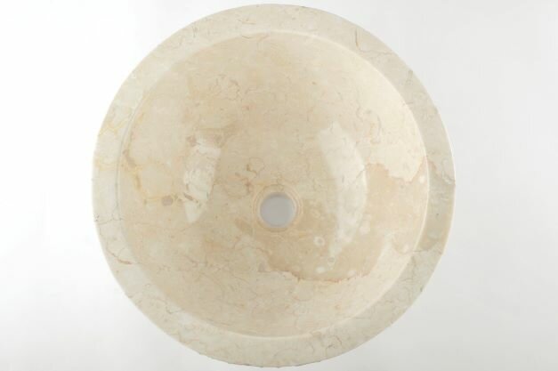 Luxe Wit Marmeren Waskom 40 cm - Elegante Badkamer Must-Have | Teakea