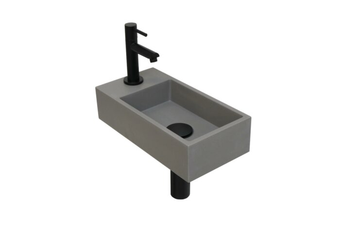 Versus Waskom | Kraanplateau Links | Quartz Beton | 0 Kraangaten - SANI-INK3404104