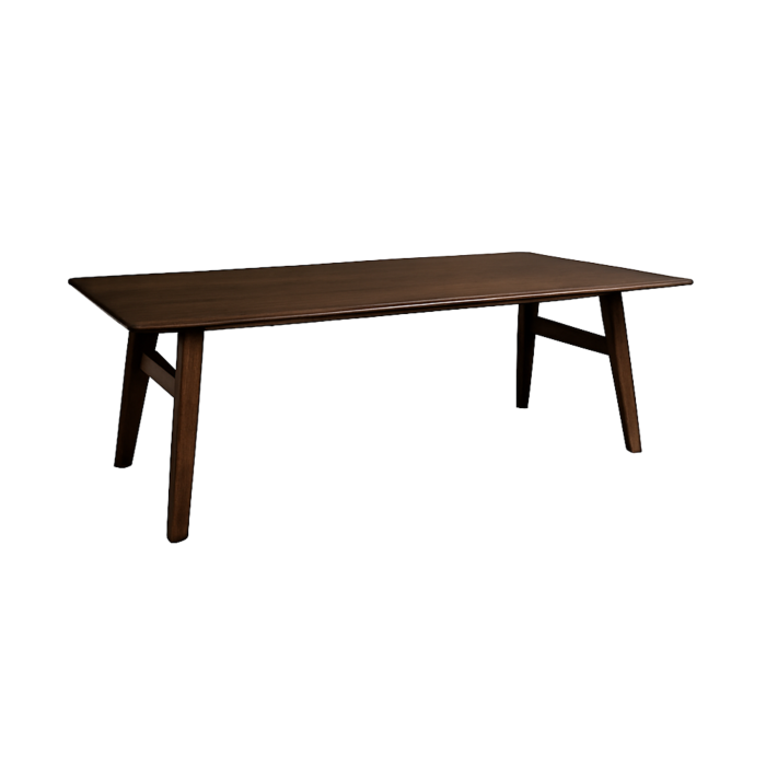 Aura eetkamertafel 180 cm massief acaciahout, modern design, geschikt voor 6-8 personen.