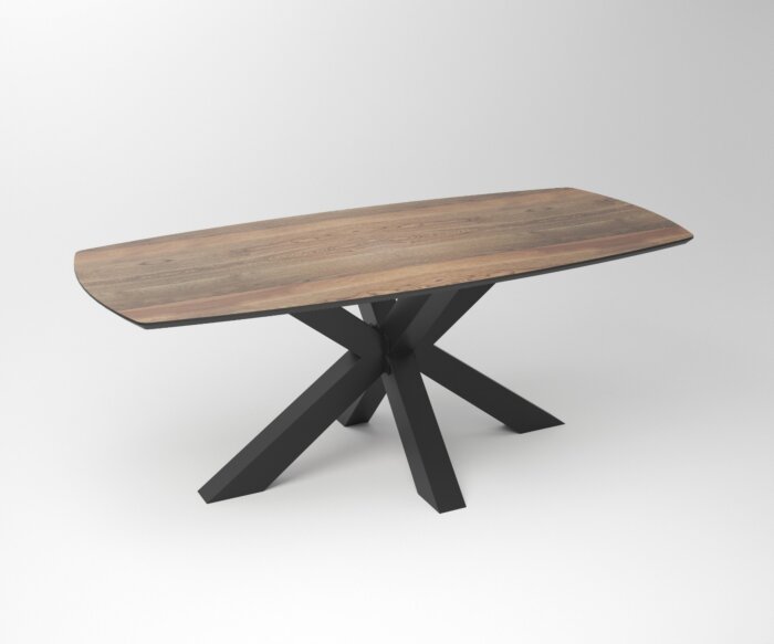 Elegant notenhouten eettafel met 2-Matrix Rex Frame