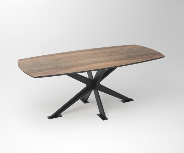 Notenhouten Eettafel Duncan met 2-Rex Frame | Stijlvol & Massief