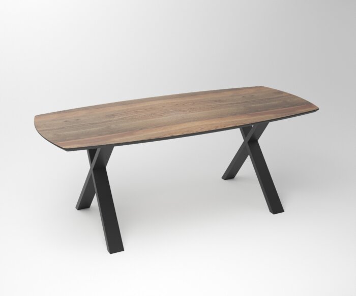 Notenhouten eettafel Duncan | 2-X Fineline Frame Black