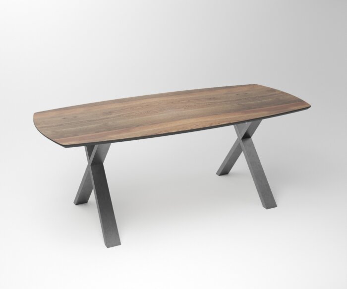 Notenhouten eettafel Duncan | 2-X Fineline Frame Industrial