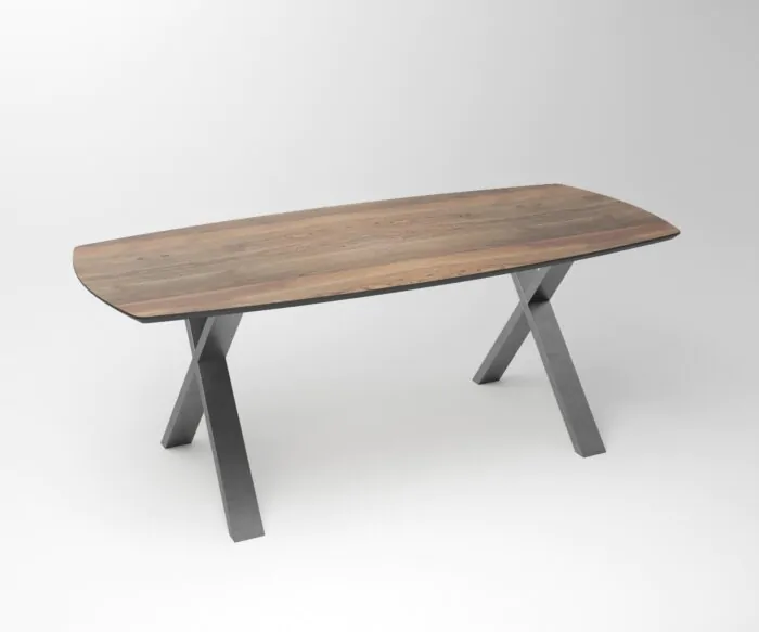 Notenhouten eettafel Duncan | 2-X Fineline Frame Industrial