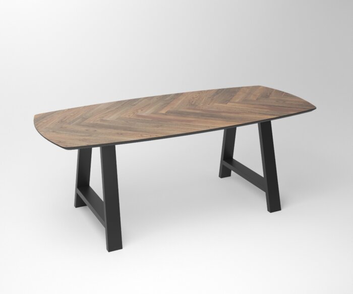 Notenhouten tafel Tusk met A-frame onderstel