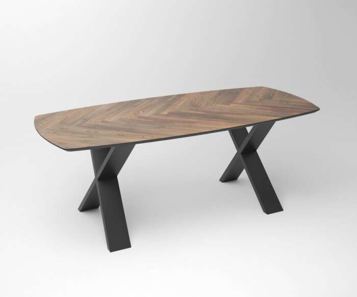 Notenhouten eettafel Tusk | 3-Big X Frame