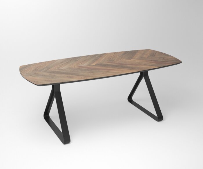  Notenhouten eettafel Tusk | 3-Fantasy Triangle Frame - Teakea.nl