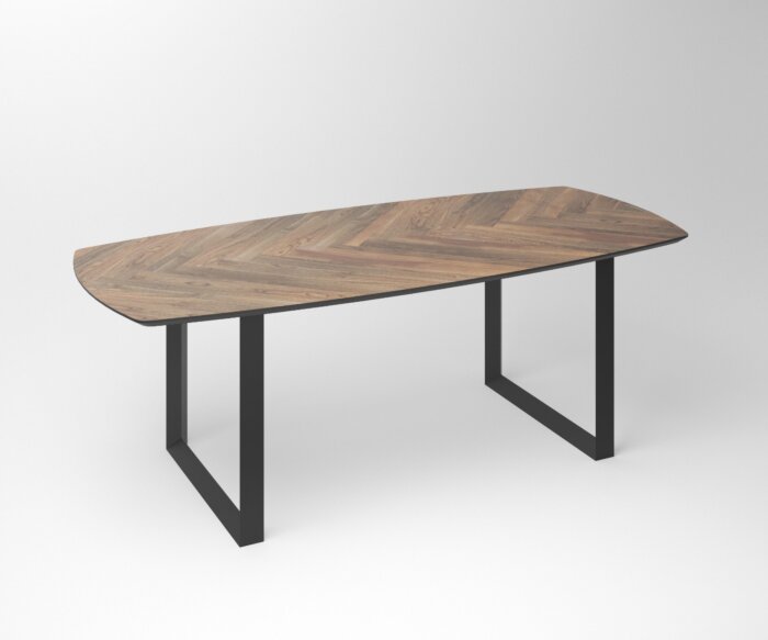 Notenhouten eettafel Tusk | 3-Fantasy Triangle Frame - Teakea.nl