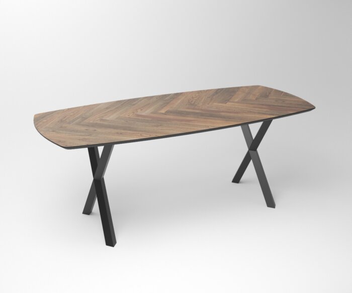 Notenhouten eettafel Tusk | 3-Fantasy X Frame - Teakea.nl