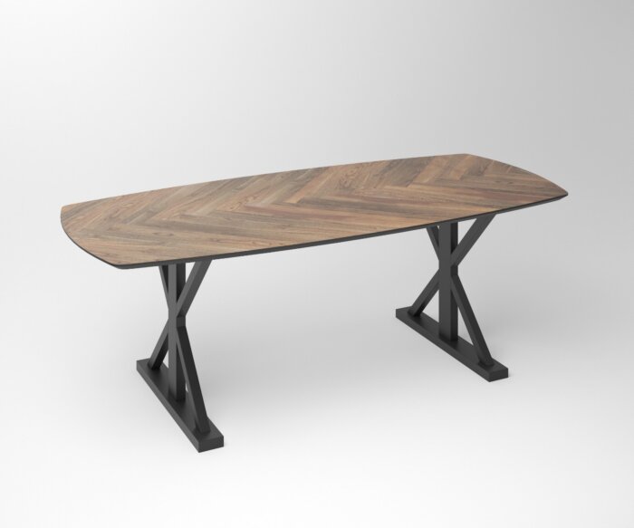 Notenhouten eettafel Tusk | 3-Laura Fineline Frame - Teakea.nl