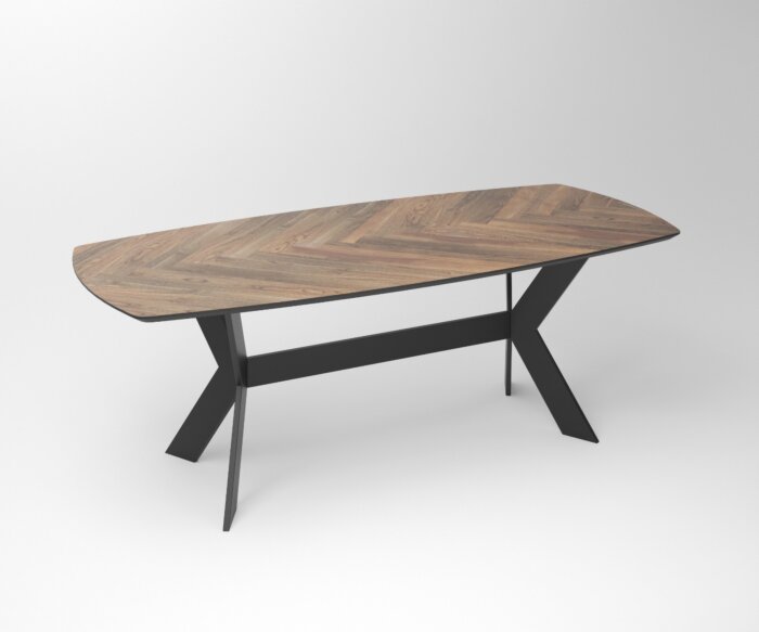 Notenhouten eettafel Tusk | 3-Rex Long Exclusive Frame - Teakea.nl