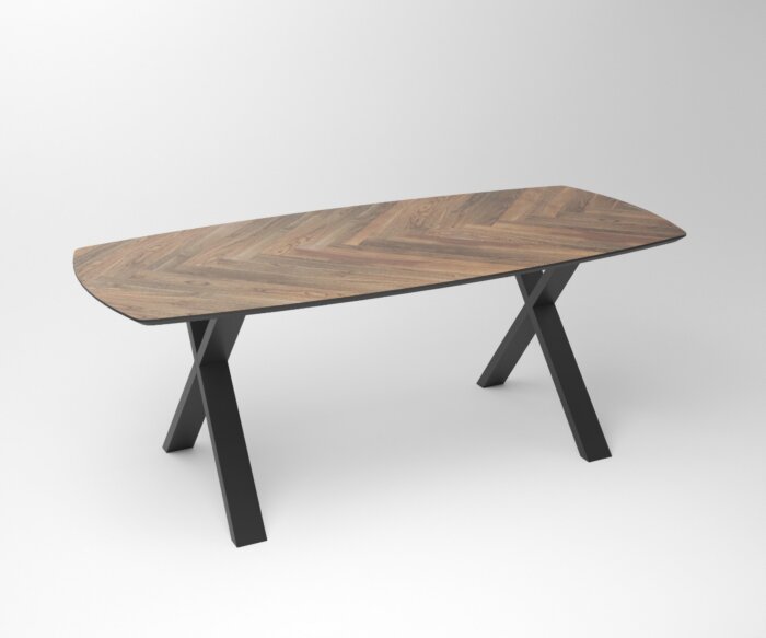 Notenhouten Eettafel Tusk | Fineline Frame Black