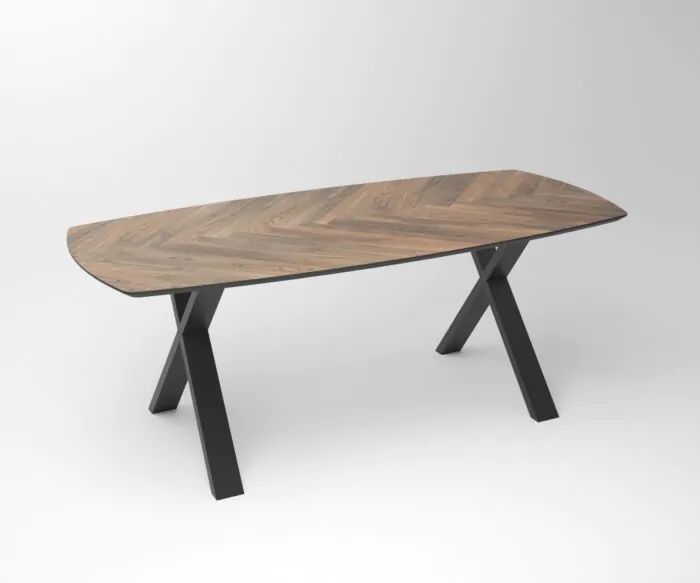 Notenhouten Eettafel Tusk | Fineline Frame Black