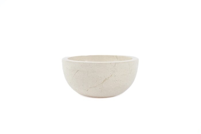 Waskom marmer wit 30 cm rond