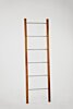 Decoratie ladder | Teakhout met RVS Stijlen | Naturel Teak | 50x5x150