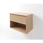 Suze Badmeubel Zwevend Eikenhouten Badkamer meubel 80 breed