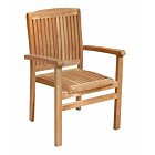 Ibiza | Stapelbare Teak Tuinstoel - DEVI-SC034
