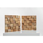 Teak plakhout | Blocks Naturel | 30x30x2 - DEV-WC-BN