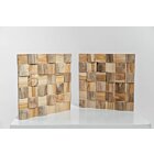 Wandpanelen Teak Plakhout | Mystic Naturel | 3D Wandhout | 30x30x2 - DEV-WC-MN