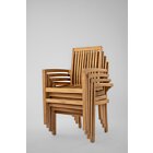 Pile | Stapelbare Teak Tuinstoel | Set van 4 - SC033 - 4 stuks