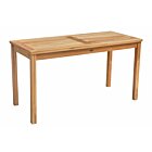 Teak Tuintafel | 140x60x75 | Balkontafel Teakhout - DEVI-ST014
