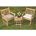 Balkony tuinset | Rond klaptafeltje met 2 Windsor Tuinstoelen - ST016-ST036