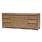 Siesta Dressoir 180 | Teak Wand Dressoir | Strakke lijnen | 180 x 45 x 75(H)