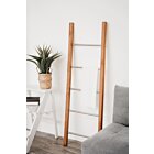 Teakhouten ladder RVS stijlen 150 x 50 x5 