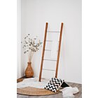 Teakhouten ladder RVS stijlen 150 x 50 x5 