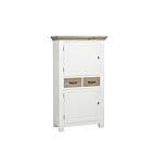 Parma Kabinet | Wit | 2 Deuren | 2 Laden | 90x45x190