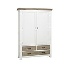 Parma Kabinet | Wit| 2 Deuren | 3 Laden | 140x45x200
