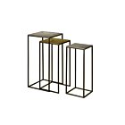 Iron Bijzettafel set van 3 | 35x35x75 - TWR-MG2573