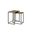 Iron Bijzettafel set van 2 | 55x35x56 - TWR-MG8917-AB
