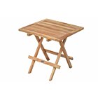 Tuin Teak Bijzettafel Inklapbaar 50x50x50 | Slate Vierkant Tuintafeltje - DEVI-ST038