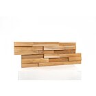Teak plakhout 3D | Naturel Houten Wandpaneel | 18x49.5x2