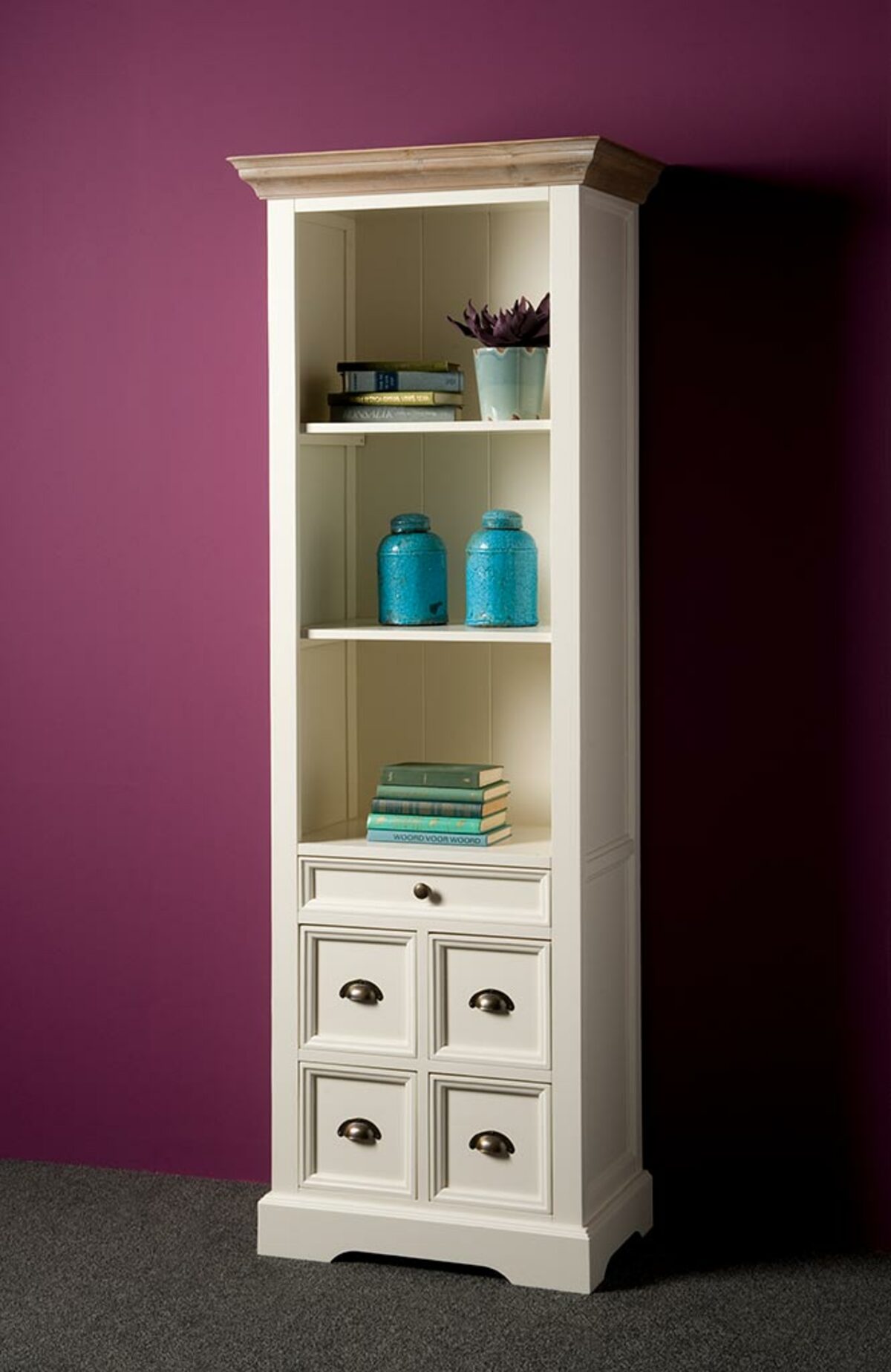 Fleur Boekenkast | Wit | 66x40x191 - TWR-DD0016C - Hover