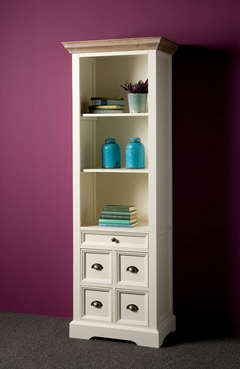 Fleur Boekenkast | Antraciet-wit | 66x40x191 - TWR-DD1116C - Hover