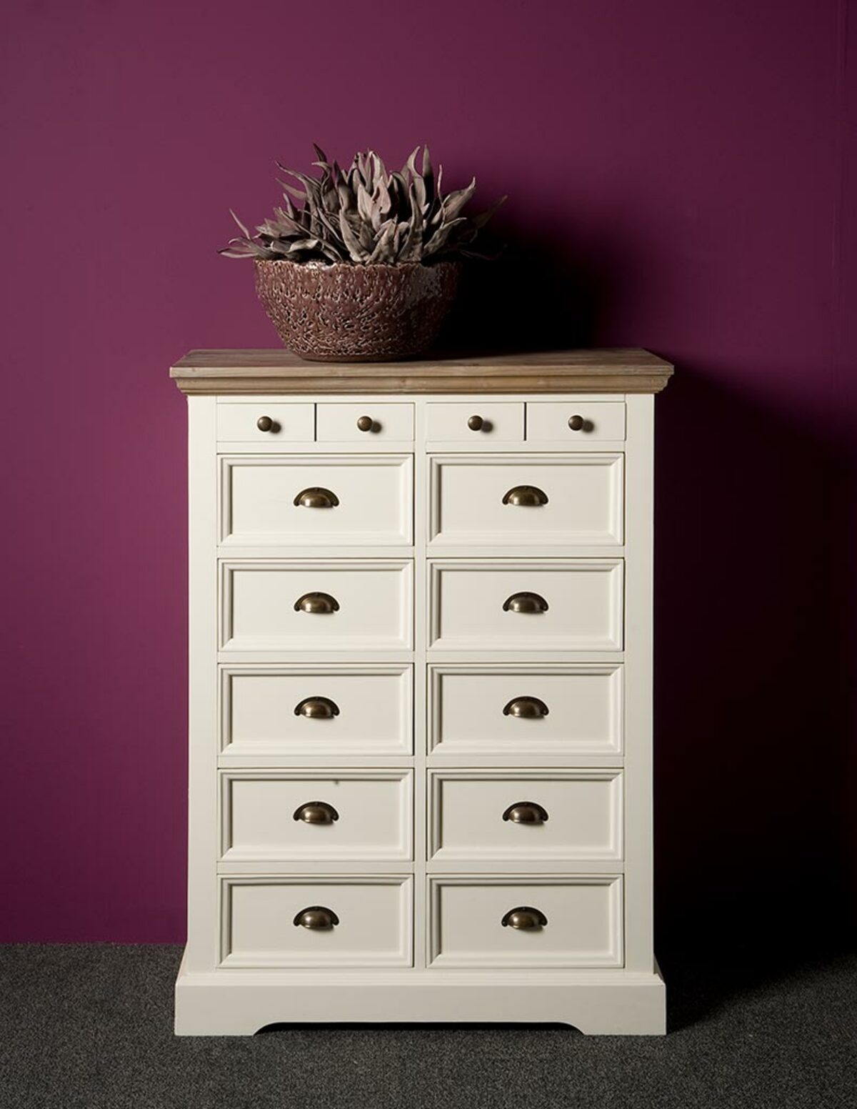 Fleur Ladekast | Wit | 14 Laden | 88x43x120 - TWR-DD0020C - Hover