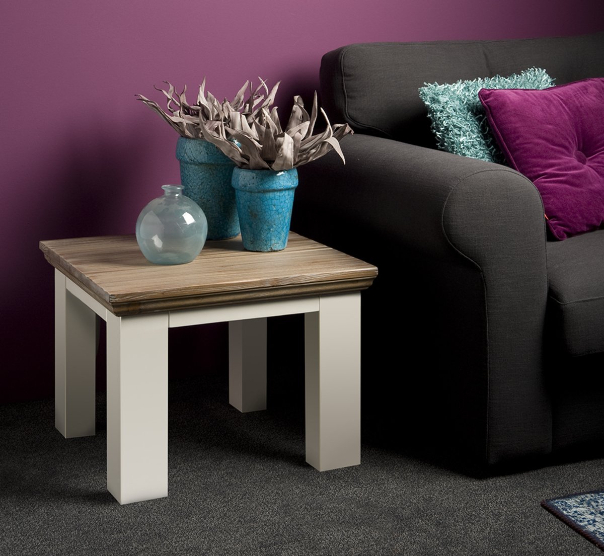 Fleur Bijzettafel | Wit | Vierkante poten | 60x60x45 - TWR-DD0047C - Hover