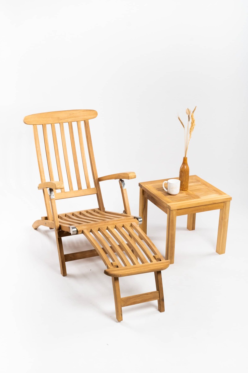 Deckchair zonder wielen met Vierkant tafeltje - TK-DC-GW-VKT - Hover