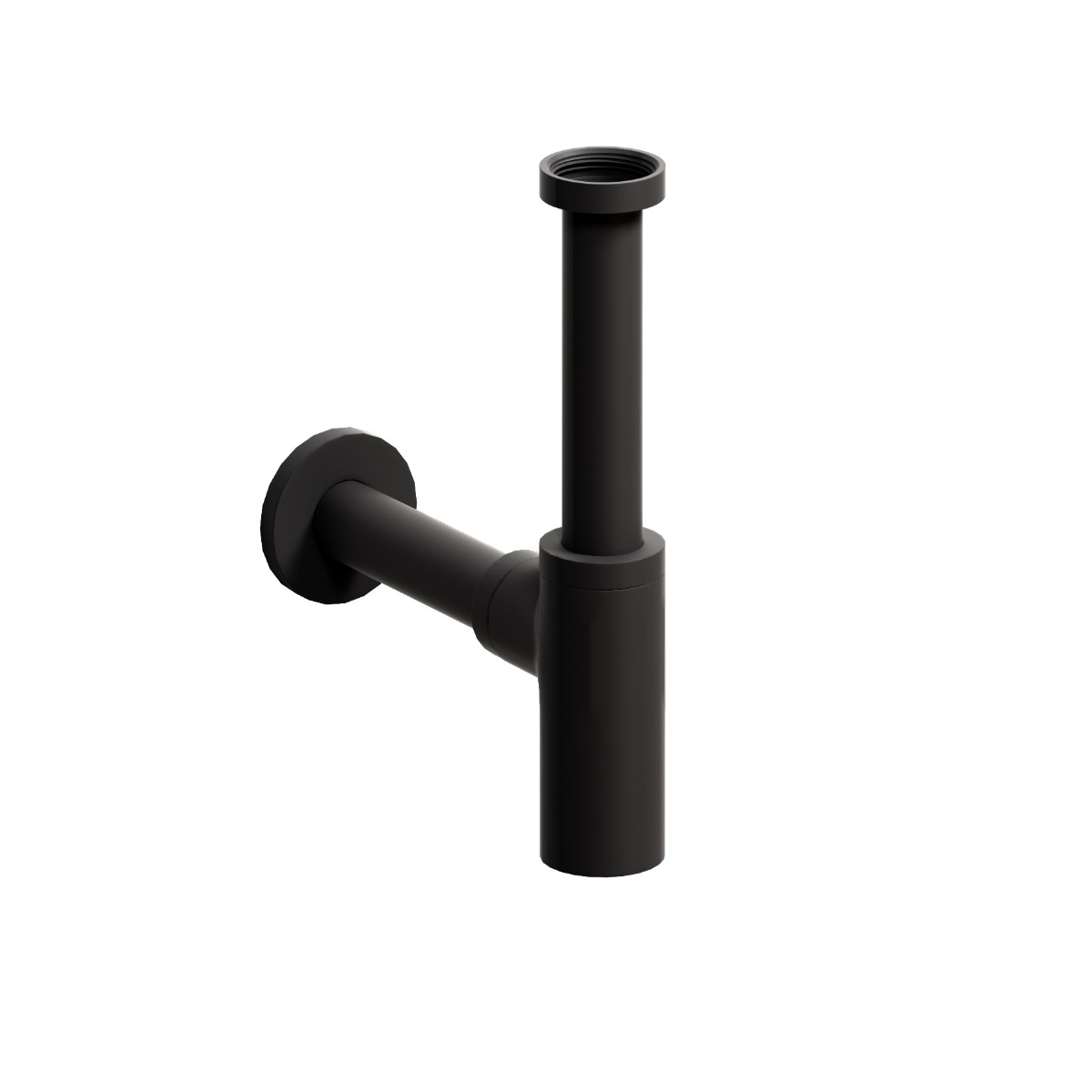 Clou - Inbe Wastafel Designsifon Type 1, Rond, Mat Zwart - Hover