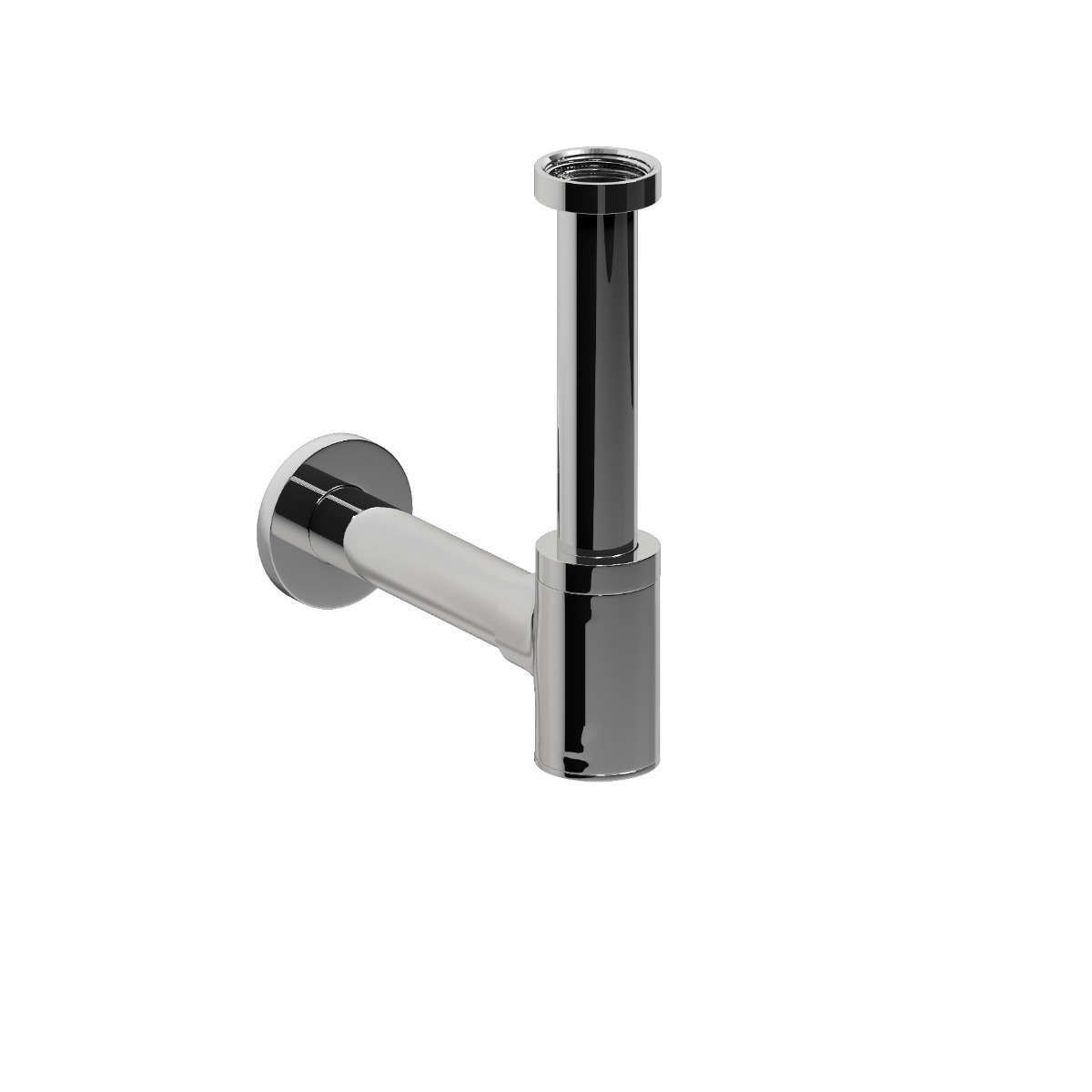 Clou - Inbe Wastafel Designsifon Type 2 Met Korte Body, Rond, Chroom - Hover