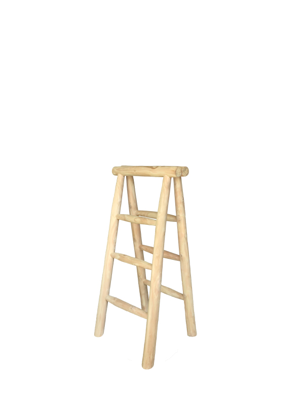 Vouwbare Houten Kleding Handdoekadder | Naturel Teak | 50x5x135 - vouwbareladder135 - Hover