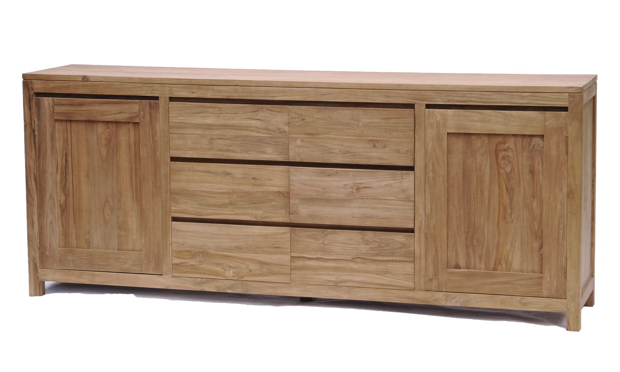 Corona | Teak Dressoir | 220x45x90 - TWR-JN0227 - Hover