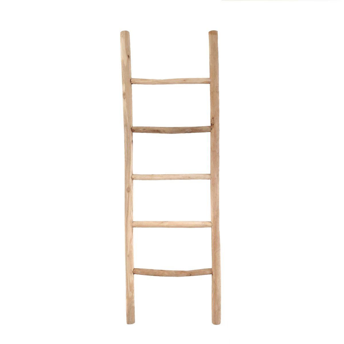 Teakhouten decoratie ladder | Naturel Eiken-Look| 50x5x175 - Decoratieladder-Eiken-Naturel-1750-50- - Hover